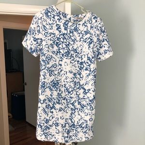 Sam and Lavi Namina Blue and White Shift Dress